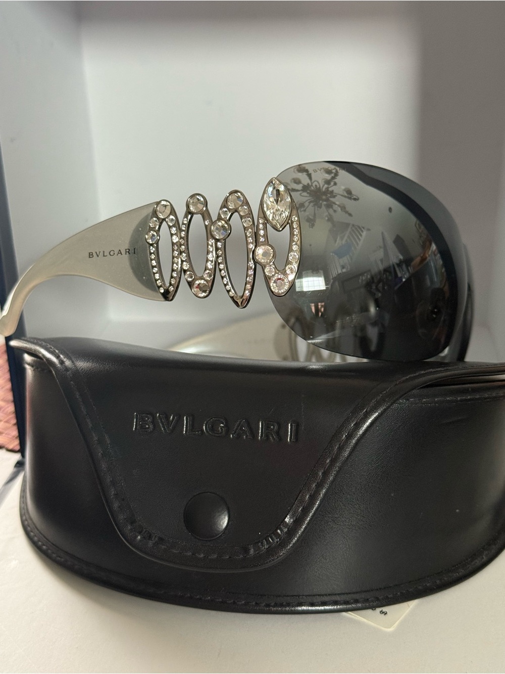 BVLGARI Sonnenbrille 6017B Designer Ladies Swarovski Crystal Sunglasses